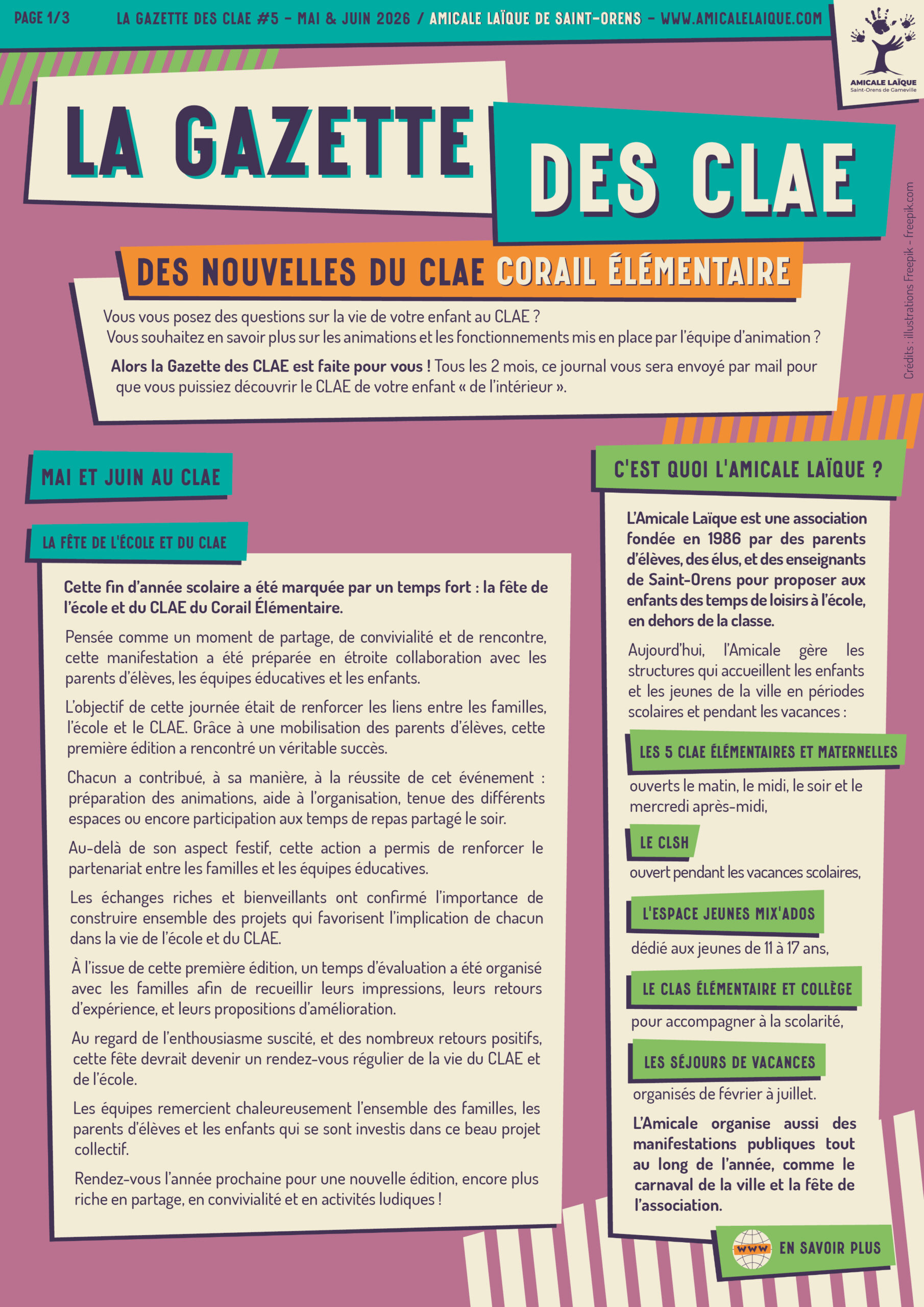 GAZETTE CLAE - CORAIL ELEM - MAI JUIN 26