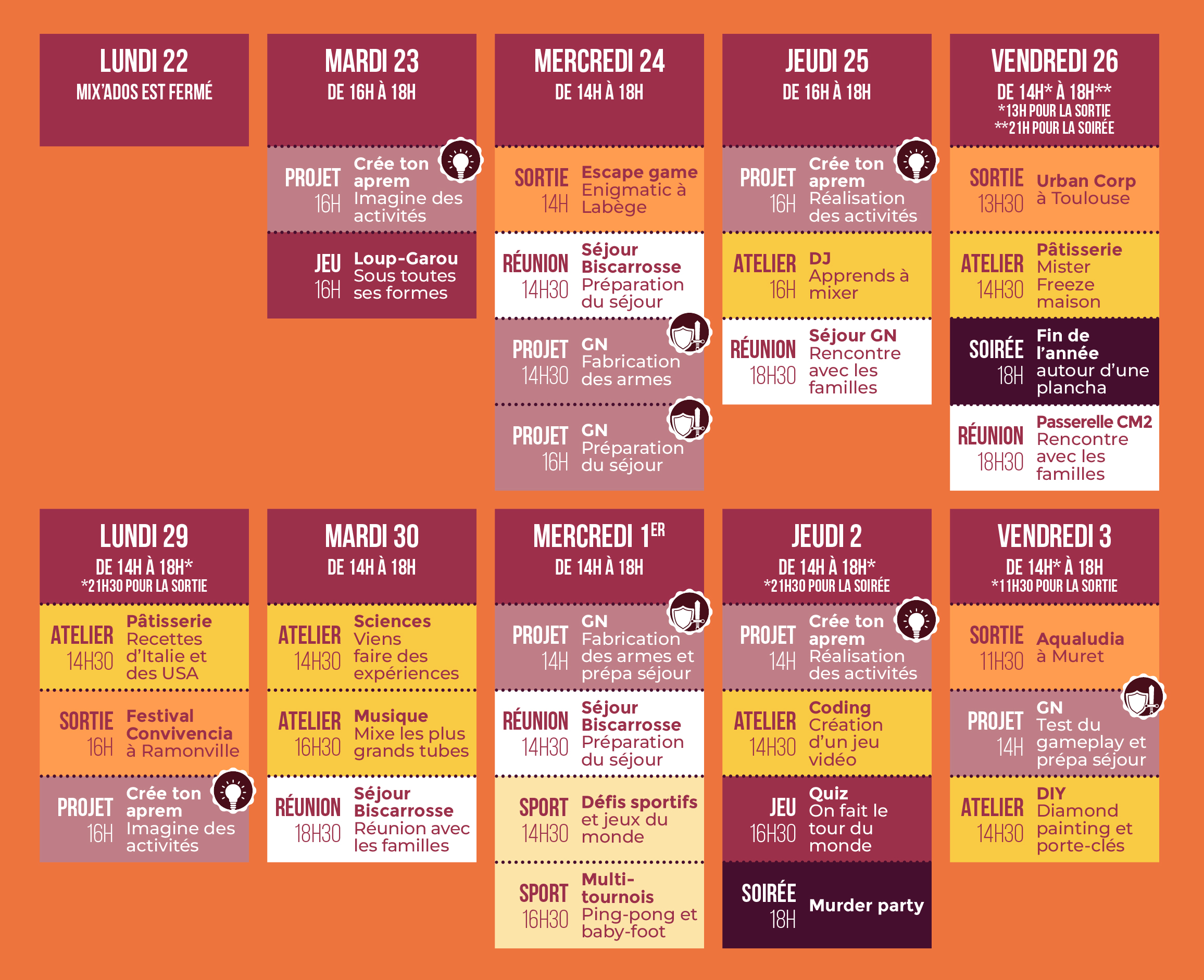PROGRAMME SEUL