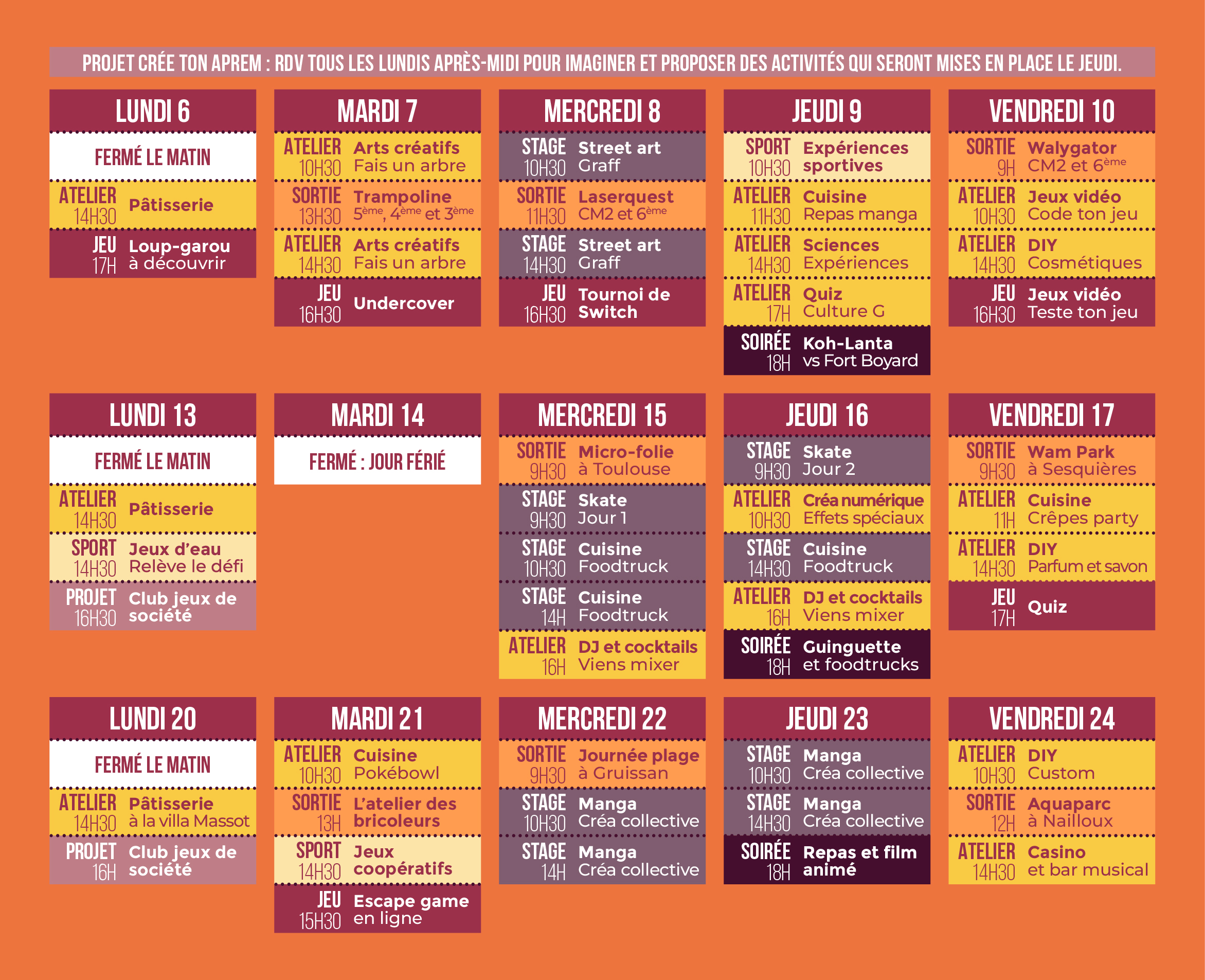 PROGRAMME SEUL