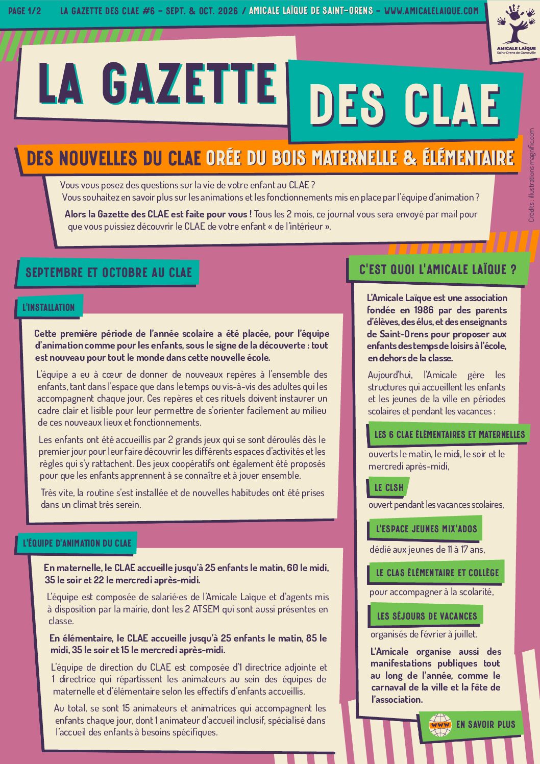 GAZETTE CLAE - OREE DU BOIS - SEPT OCT 26